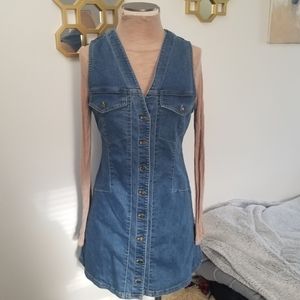 Free People Denim Button Dress